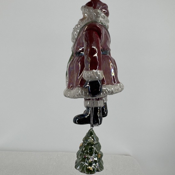 Vintage Department 56 6" Santa Ceramic Bell Ornament Moving Arms And Legs - Picture 4 of 8